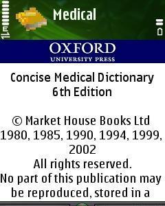 Concise oxford medical dictionary