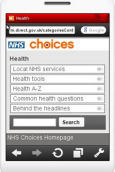 NHS Choices Mobile Website