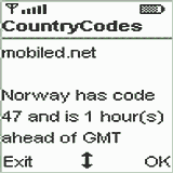 Country Codes for Java