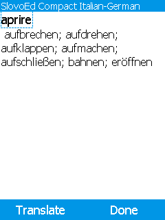 SlovoEd Compact German-Italian & Italian-German Dictionary (Java)