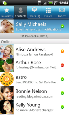 Nimbuzz Calls and Messaging