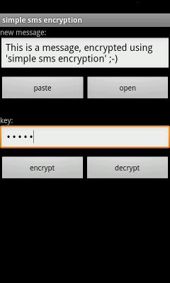Sms encryptions