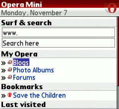 Opera Mini 3 Advanced