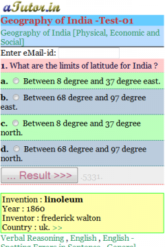 Geography of India Quiz