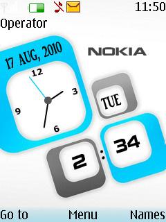 3d Nokia Dual Clock