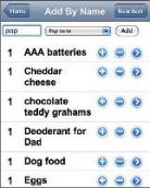 In the Bag Shopping List Web App
