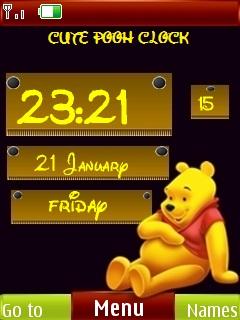 3d Cute Pooh Clock