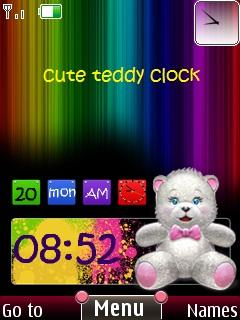 3d Cute Teddy Clock
