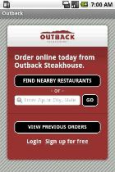 Outback Food Ordering