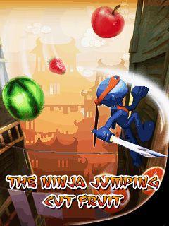 The ninja jumping: Cut fruit