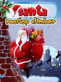 Santa rooftop climber