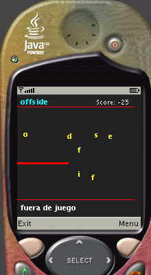 English-Spanish Mobile Snake Word Game