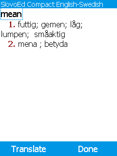 SlovoEd Compact English-Swedish & Swedish-English Dictionary (Java)