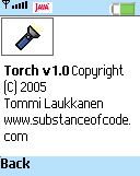 Torch MIDlet