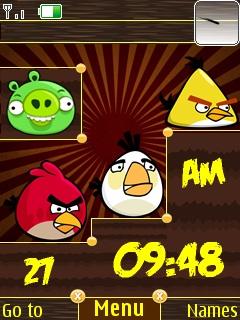 Angry Birds Clock 3d