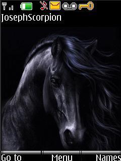 Animated Black Horse