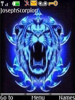Animated Blue Lion
