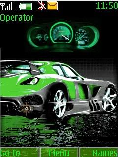 Animated Green Car