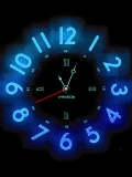 animated neon clock