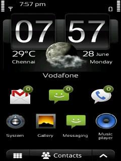 Black Android Clock