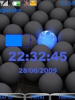 Blue Ball Clock