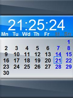 Clock Calendar Blue2