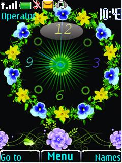 Clock With Flower