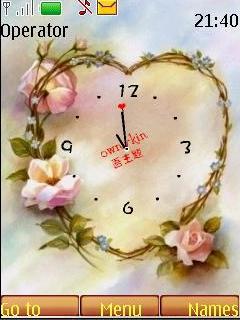 Flower Heart Clock