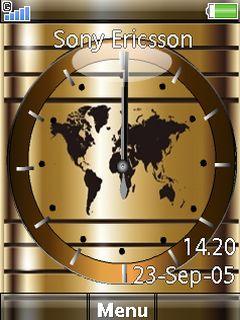 Gold Map Clock