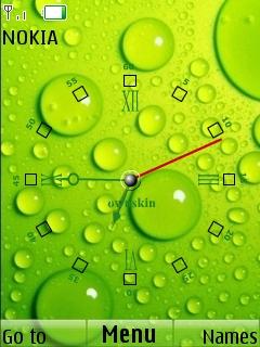Green Analogue Clock