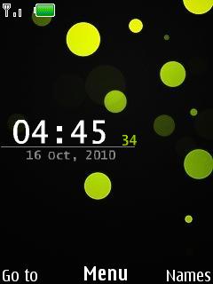 Green Orbs Clock