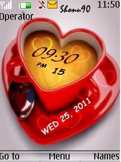 Heart Cup Clock