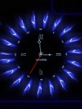 neon blue clock