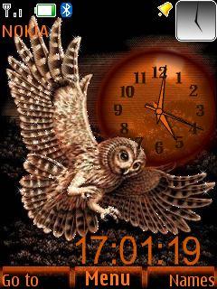 Owl Clock W Icons