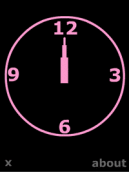 Pink Clock Screensaver