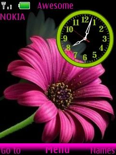 Pink Rose Clock
