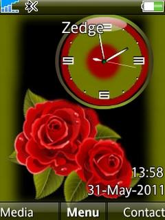 Red Roses Clock