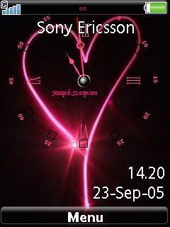 Swf Pink Heart Clock